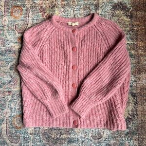 Sezane Emile Mottled Pink Cardigan, sz medium